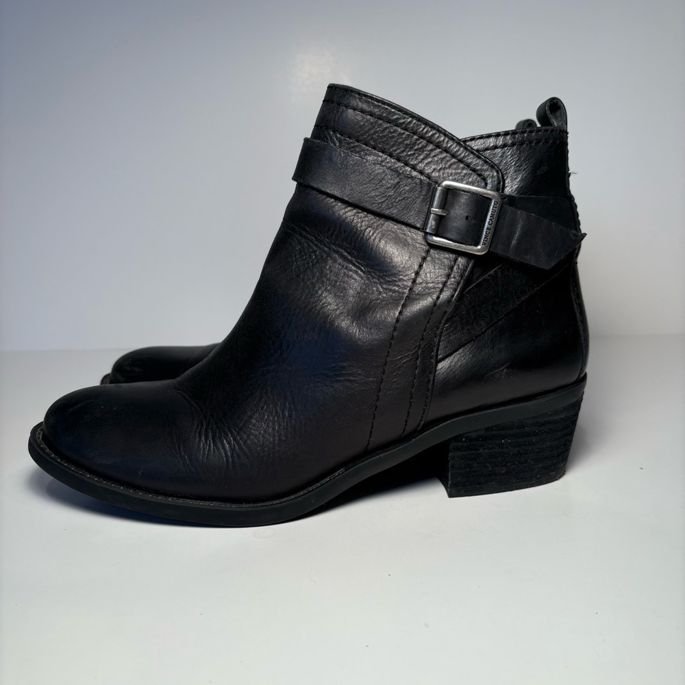Vince Camuto Moto biker Festival blockheel Beamer American ankle booties sz 8.5